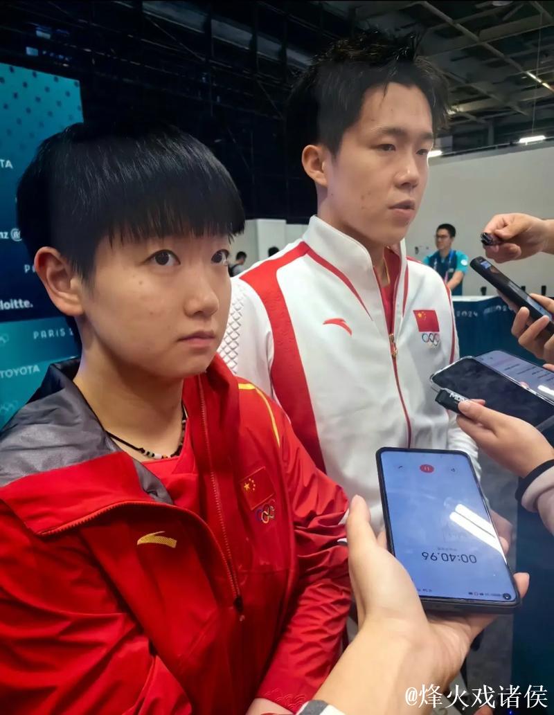 莎头混双两连胜采访！王楚钦亲承状态极佳，孙颖莎备战女单未采访